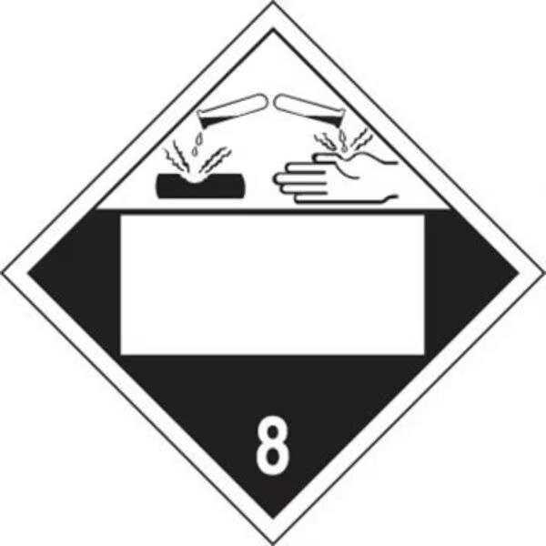 Accuform BLANK DOT PLACARD HAZARD CLASS 8 MPL4DG8CT100 - MPL4DG8CT100