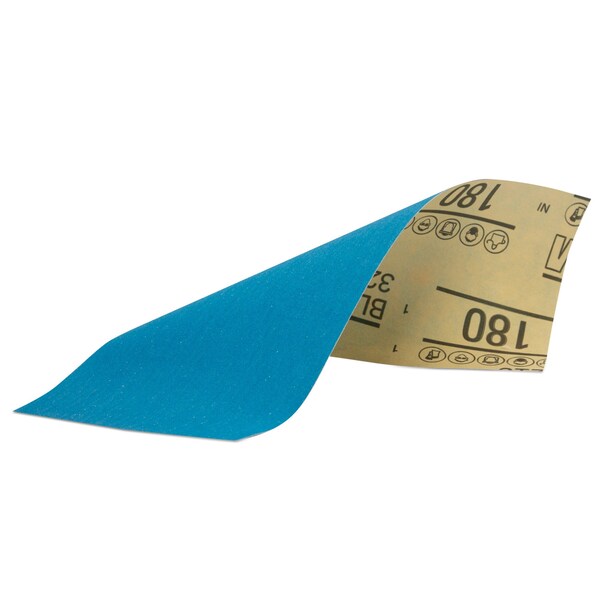 3M Blue Sandpaper, 3 2/3 in X 9 in, 180 G, 8 Sheet/Pack, 20PK - 31577-8