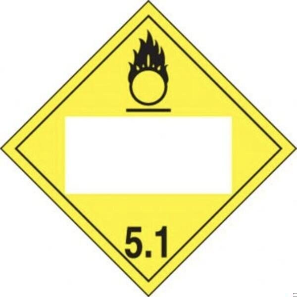 Accuform BLANK DOT PLACARD HAZARD CLASS 5 MPL4DG5AMG25 - MPL4DG5AMG25
