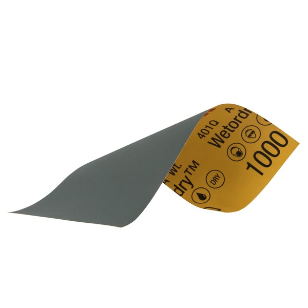 3M Wetordry Sandpaper 03001, 3-2/3 in X 9 in, 1000 Grit, 5/Pack, 20PK - 3001