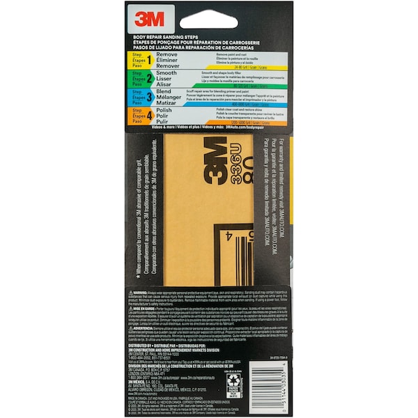3M Sandpaper 03035, 80 Grit, 3-2/3 in x 9 in, 6/Pack, 20PK - 3035
