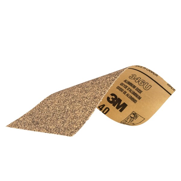 3M Sandpaper 03038, 3-2/3 in x 9 in, 40 Grit, 5/Pack, 20PK - 3038
