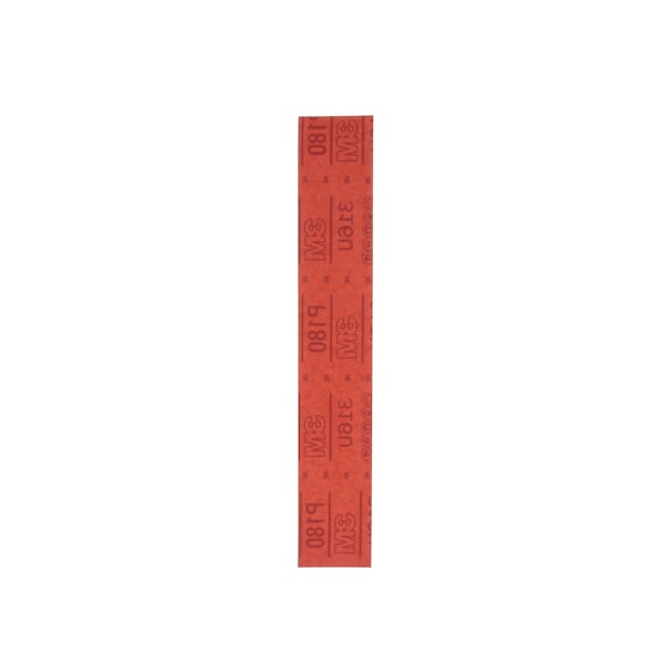 3M 3M Red Abrasive Sheet, 01179, P180, 2-3/4 in x 16 1/2 in, 5PK - 316U