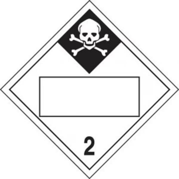 Accuform BLANK DOT PLACARD HAZARD CLASS 2 MPL424FV25 - MPL424FV25