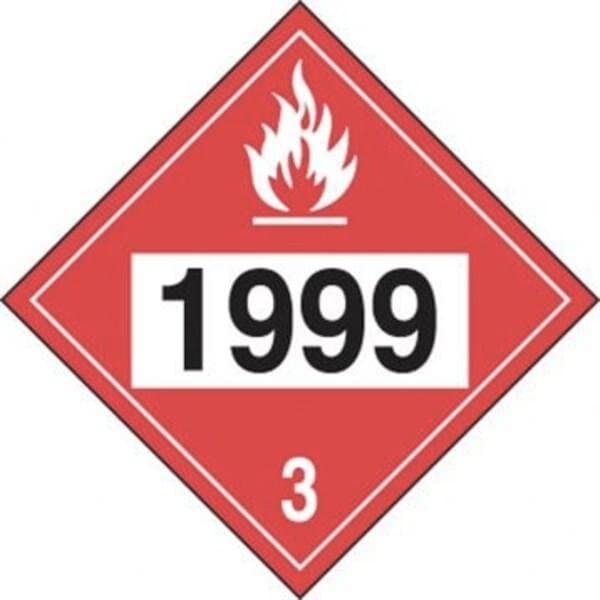 Accuform 4DIGIT DOT PLACARDS HAZARD CLASS 3 MPL740FV100 - MPL740FV100
