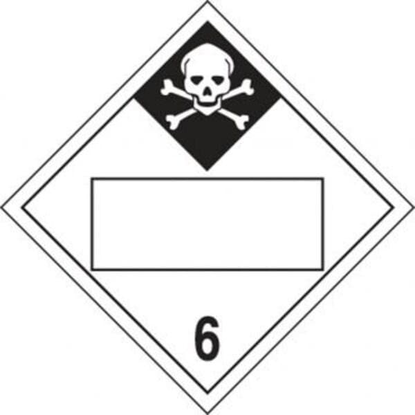 Accuform BLANK DOT PLACARD HAZARD CLASS 6 MPL462VP50 - MPL462VP50