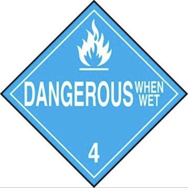 Accuform DOT PLACARD HAZARD CLASS 4  MPL402RM25 - MPL402RM25