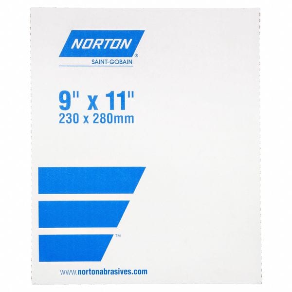 Norton Abrasives Sheet, Grit 400, 11" L, 9" W, PK25 - 66261100915