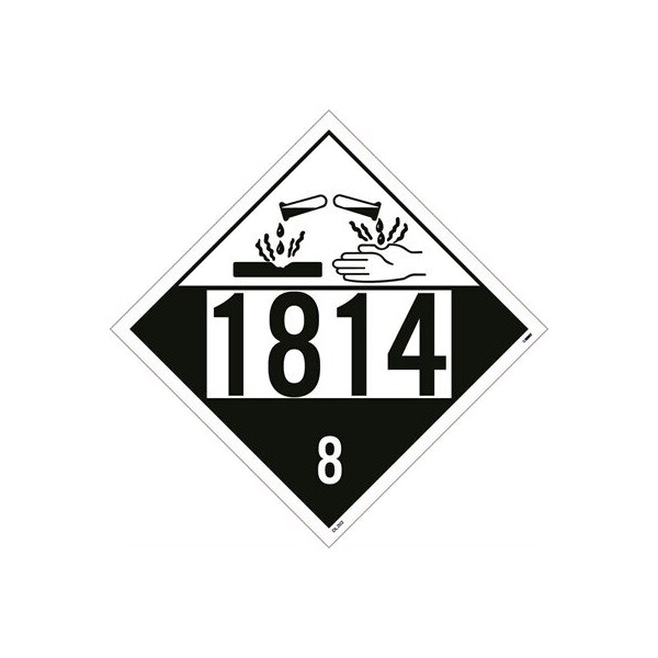 Nmc Placard, Corrosive, 10.75x10.75, Tag Boa, Tag Board, 10-3/4 in W x 10-3/4 in H - DL202BTB