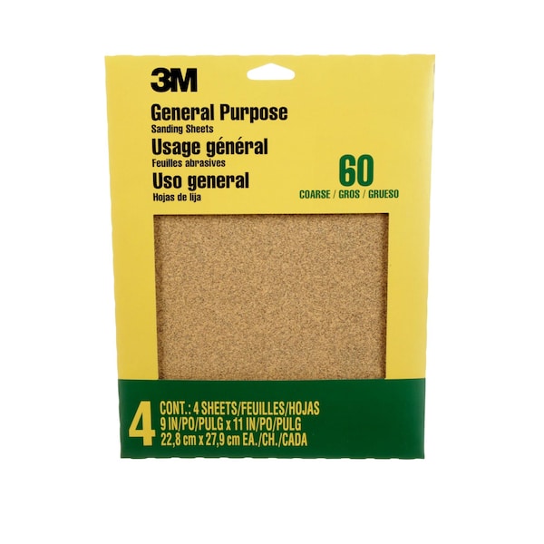 3M Aluminum Oxide Sandpaper Coarse, 900, PK50 - 9003NA