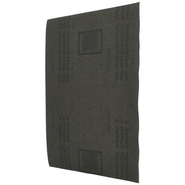 Norton Co 0 Sanding Sheet, 9 in L, 11 in W, 400A Grit, Super Fine, Aluminum Oxide Abrasive - 1224