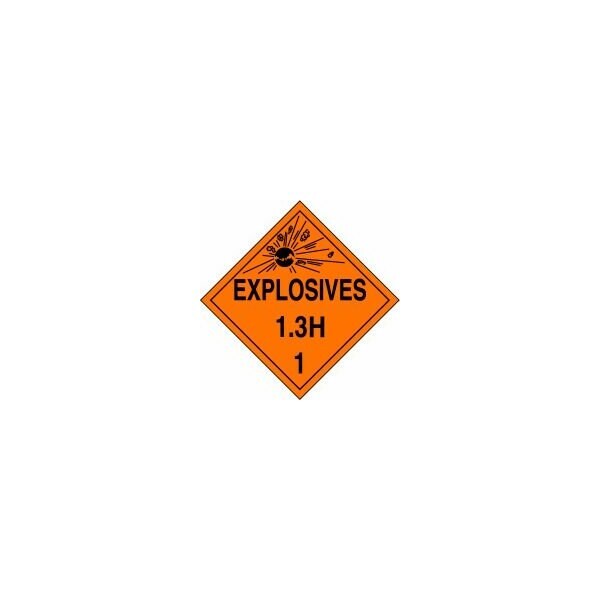 Accuform DOT PLACARD HAZARD CLASS 1  MPL123CT25 - MPL123CT25