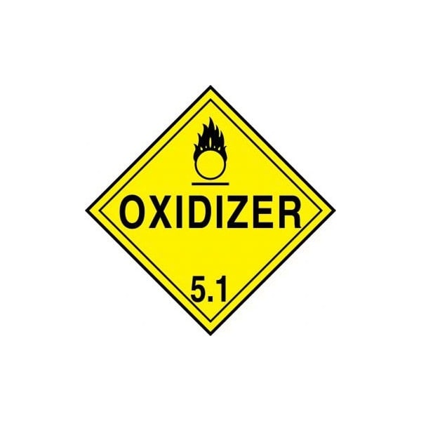 Accuform DOT PLACARD HAZARD CLASS 5  MPL501CT25 - MPL501CT25