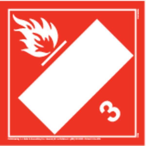 Jj Keller DOT Container Placard, Flammable Liquid (Blank UN), Tagboard, 10-3/4" W x 10-3/4" H - 2709