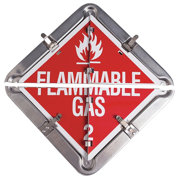 Brady DOT Container Placard, Various DOT Classes, Aluminum, 12-1/2" W x 14" H - 59956