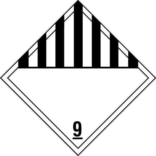 Stranco DOT Container Placard, Self-Adhesive Vinyl, 10-4/5" W x 10-4/5" H, 10 PK - DOTP-0054-V10