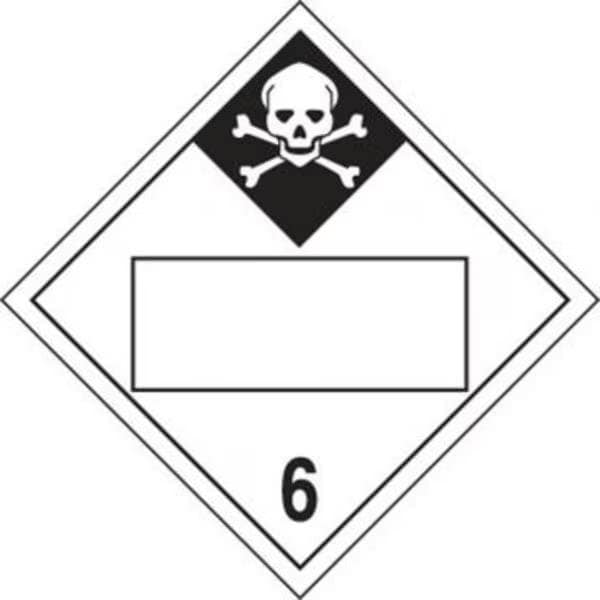 Accuform BLANK DOT PLACARD HAZARD CLASS 6 MPL462VP25 - MPL462VP25