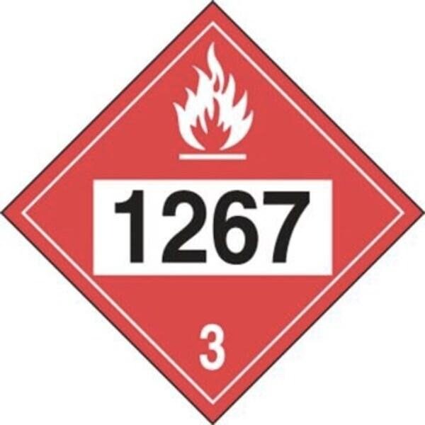 Accuform 4DIGIT DOT PLACARDS HAZARD CLASS 3 MPL739MG100 - MPL739MG100