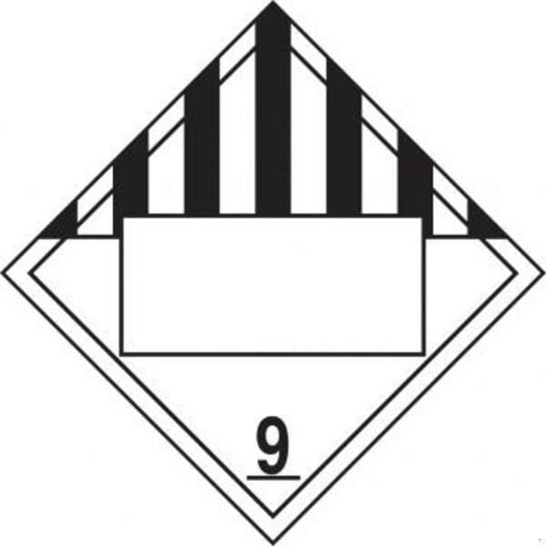 Accuform BLANK DOT PLACARD HAZARD CLASS 9 MPL4DG9VS25 - MPL4DG9VS25