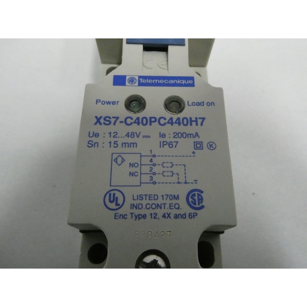 Interruptor de proximidad Telemecanique Sensors 12-48V-DC - XS7 C40PC440H7