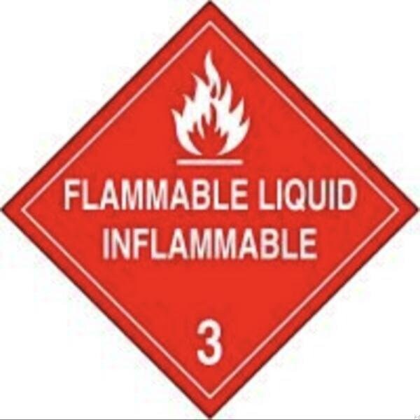 Accuform DOT PLACARD HAZARD CLASS 3  MPLSP4CT25 - MPLSP4CT25