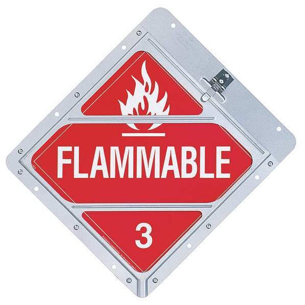 Labelmaster Vehicle Placard Holder, Aluminum, 14 1/8 in W x 12 1/2 in H - 80SMP97-8H