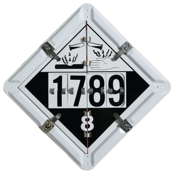 Jj Keller DOT Container Placard, Various DOT Classes, Aluminum, 13" W x 13" H - 693TPFN