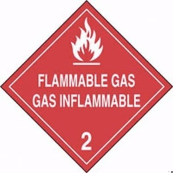 Accuform DOT PLACARD HAZARD CLASS 2  GASES MPLSP3CT100 - MPLSP3CT100