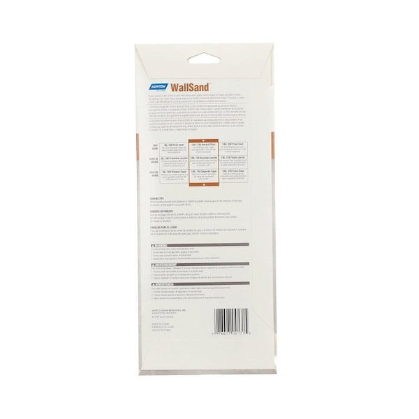 Norton Co 076607 Drywall Sanding Screen, 1114 in L, 4316 in W, 150 Grit, Medium, Paper Abrasive, 2Sheet - 68320