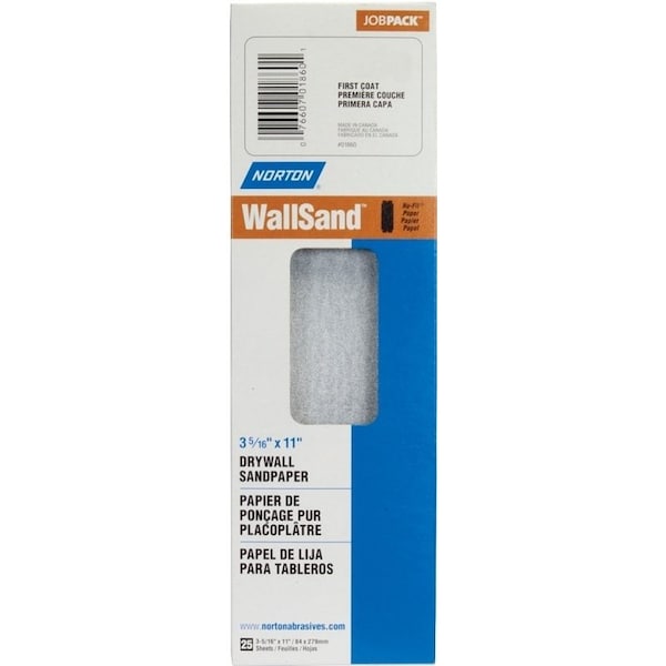 Norton Co 0 Sandpaper, 1114 in L, 4316 in W, 80D Grit - 3253