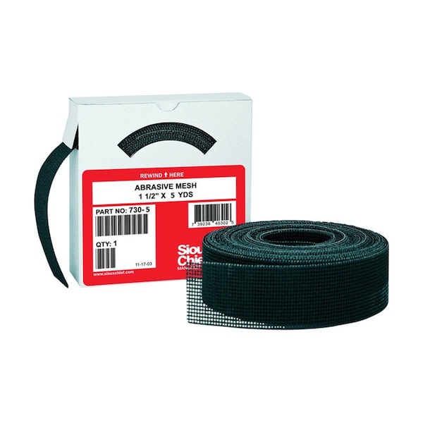 Cool Kitchen 1.5 in. x 5 Yard Abrasive Mesh Sandpaper 180 Grit Medium - CO3298133