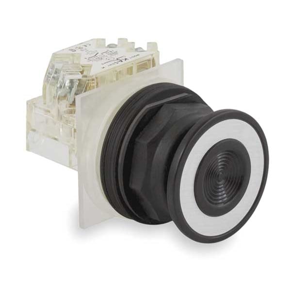 Botón pulsador no iluminado Schneider Electric, 30 mm, 1NA/1NC, negro - 9001SKR9BH13
