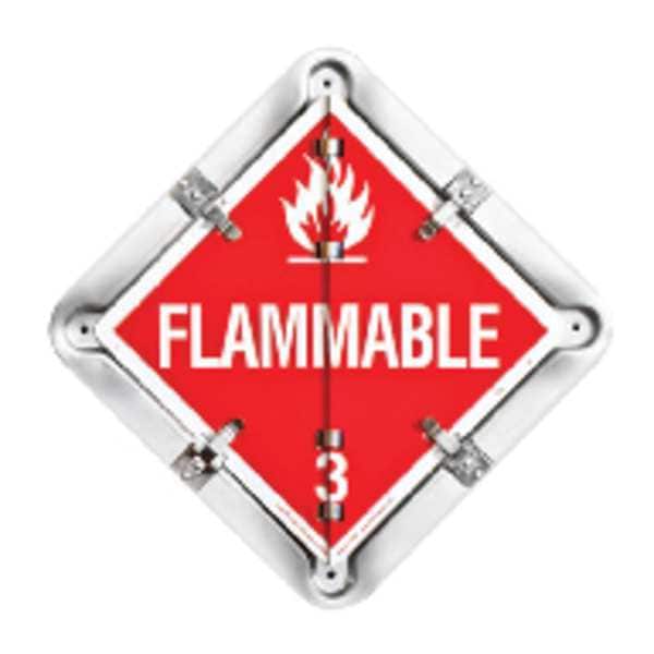 Labelmaster Vehicle Placard Holder, Aluminum, 13 1/2 in W x 13 1/2 in H - 81-8FO