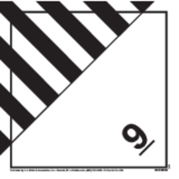 Jj Keller DOT Container Placard, Vinyl, 10-3/4" W x 10-3/4" H - 942