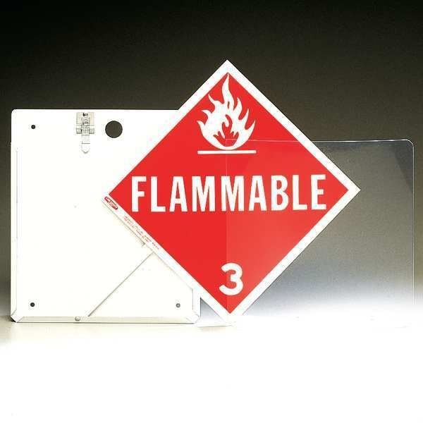 Jj Keller Vehicle Placard Holder, Aluminum, 11 7/8 in W x 13 3/4 in H - 80