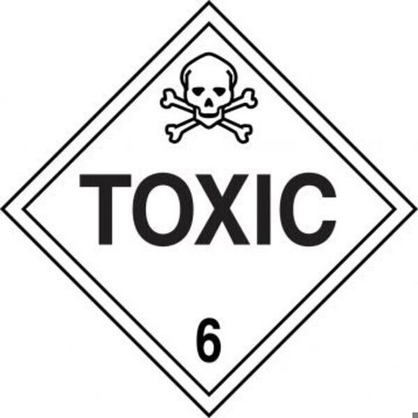 Accuform DOT PLACARD HAZARD CLASS 6  TOXIC MPL606VP25 - MPL606VP25