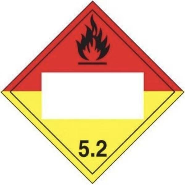 Accuform BLANK DOT PLACARD HAZARD CLASS MPL525VS100 - MPL525VS100