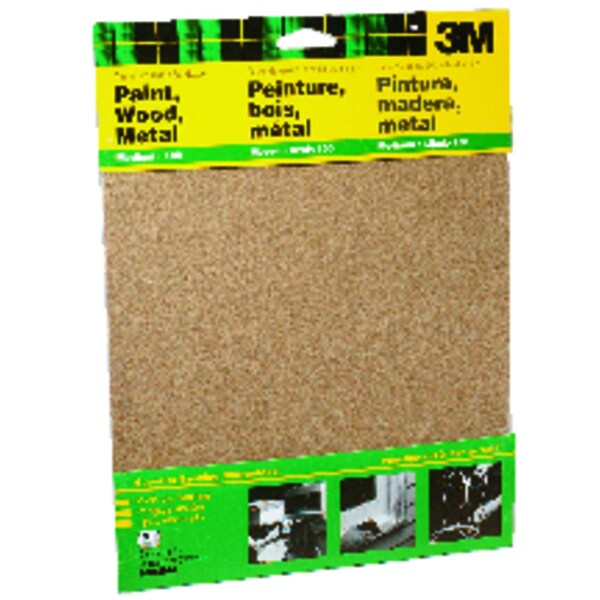 3M 3M 11 in. L X 9 in. W 100 Grit Aluminum Oxide Sandpaper 5 pk - 9002NA