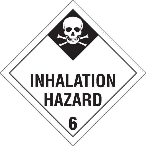 Brady DOT Container Placard, Inhalation Hazard, B-946 Pressure Sensitive Vinyl, 10-3/4" W x 10-3/4" H - 63418