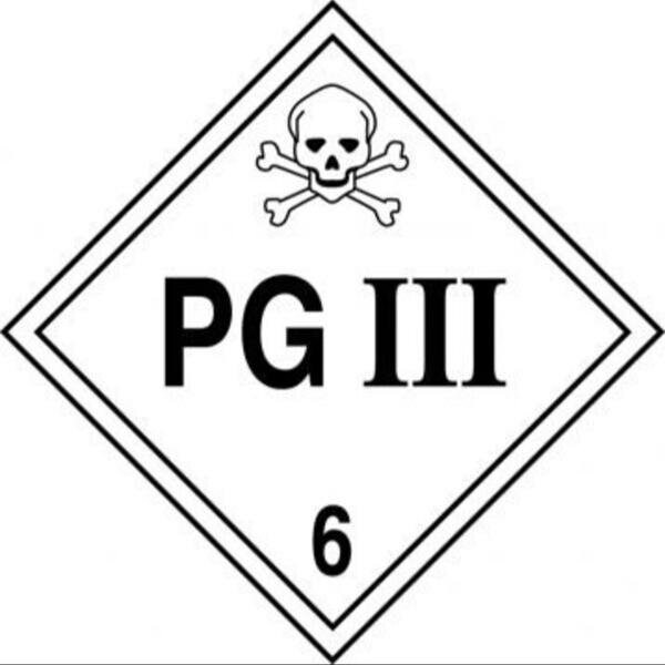 Accuform DOT PLACARD HAZARD CLASS 6  PG III MPL604MG10 - MPL604MG10
