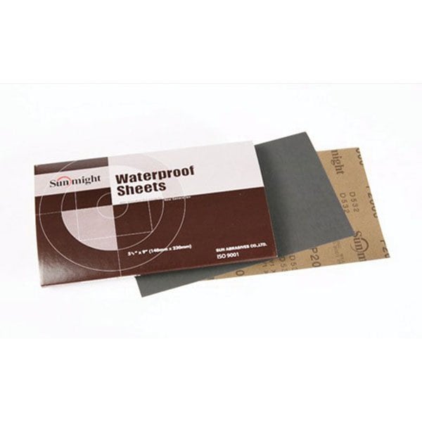 Sunmight Usa Waterproof  -  9IN X 11IN Plain Sheet Grit 2500 , 50PK - 8124