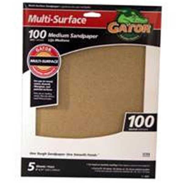 Gator Finishing 4441 Aluminum Oxide Sundries Purpose Grit 100 5PK - 7051329
