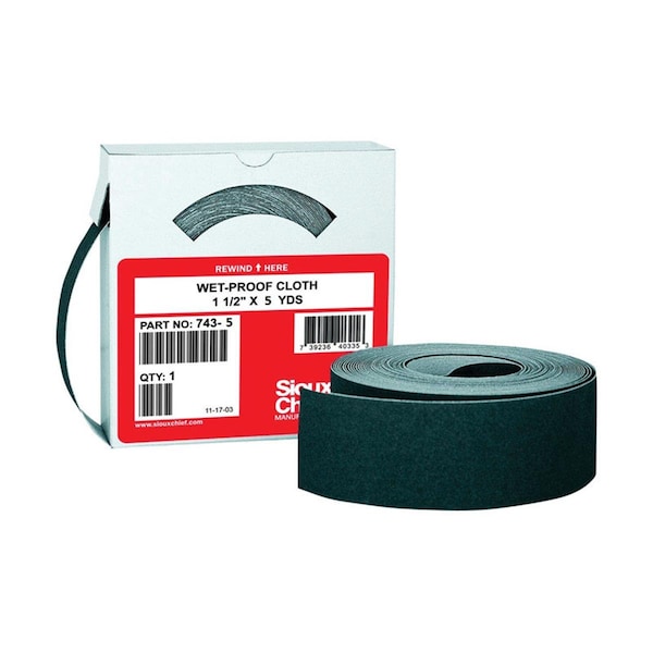Sioux Chief Sioux Chief  5 Yards x 1.5 in. 120 Grit Medium Wet Proof Sandpaper - 4695045