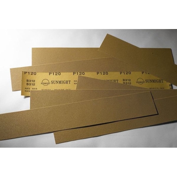 Sunmight Usa Gold  -  2-3/4in X 16-1/2in Hook and Loop File Sheet Grit 180 , 50PK - 5410