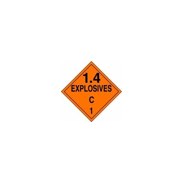 Accuform DOT PLACARD HAZARD CLASS 1  MPL128VP25 - MPL128VP25
