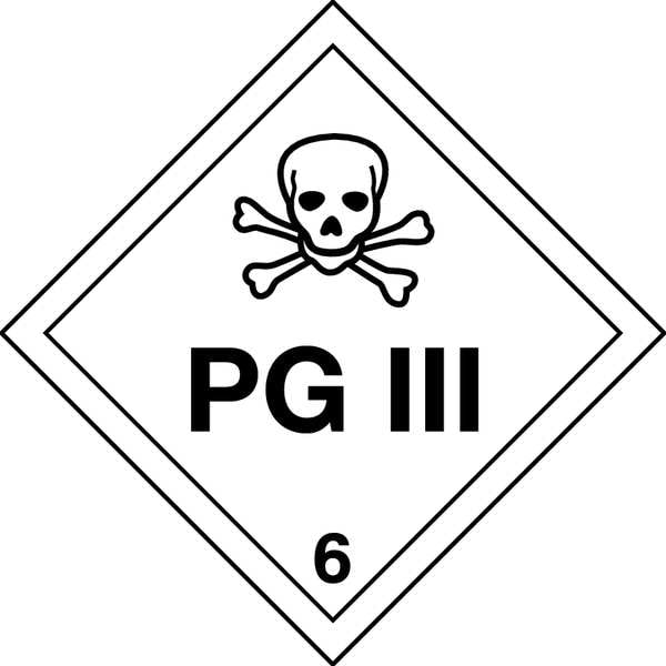 Stranco DOT Container Placard, PG III, Tagboard, 10-4/5" W x 10-4/5" H, 10 PK - DOTP-0105-T10