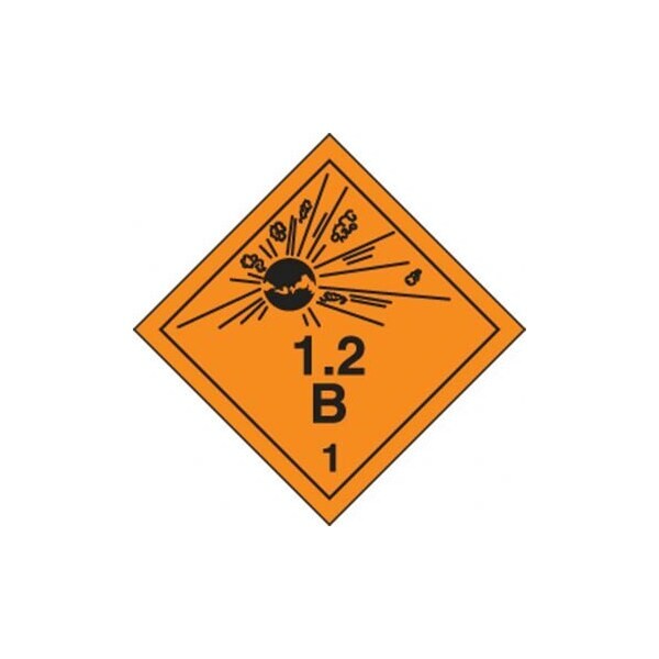 Accuform TDG PLACARD CLASS 1 273MM X 273MM TCP120VS25 - TCP120VS25