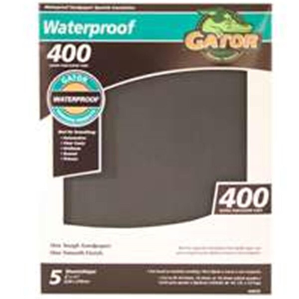Gator Finishing 4472 Gator 9 x 11 In. Waterproof Garnet Sandpaper 400 Grit - AL385870