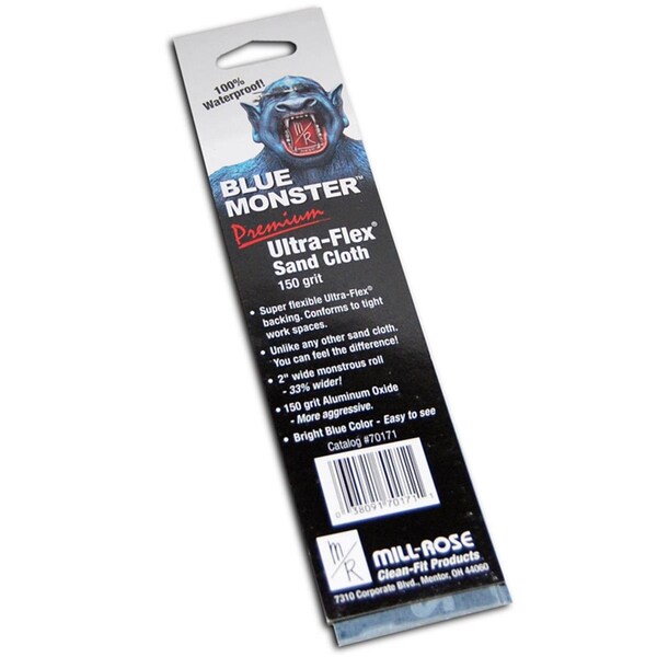 Protectionpro 8 x 2 in. 150 Grit Mill Rose Ulta-Flex Aluminum Oxide Sanding Cloth - PR3332952