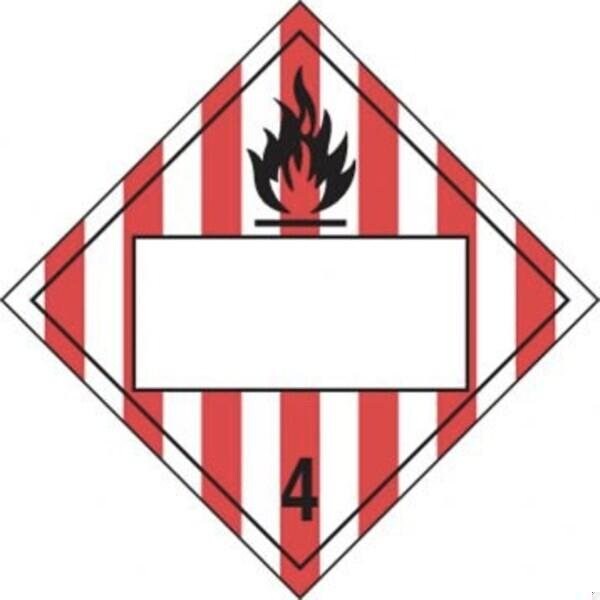 Accuform BLANK DOT PLACARD HAZARD CLASS 4 MPL4DG4AMG25 - MPL4DG4AMG25